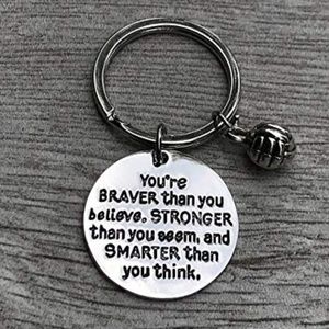 Volleyball Charm Keychain, Inspirational You’re